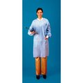 Keystone Safety SMS Lab Coat, 3 Pockets, Knit Wrists, Snap Front, Knit Collar, White, SM 30/Case LC3-WK-SMS-SM